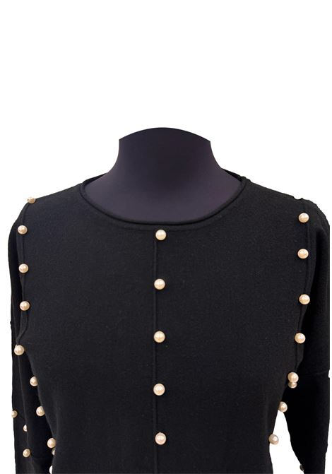 Maglia con perle CECILIA BENETTI | Maglie | 92 516NERO